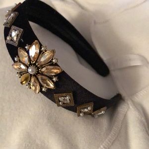 Beautiful black decorated headband